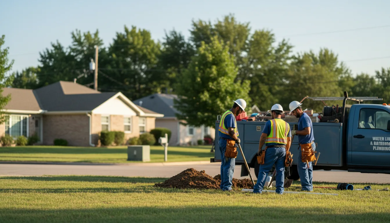 Residential water line and bathroom plumbing service in Post, OR